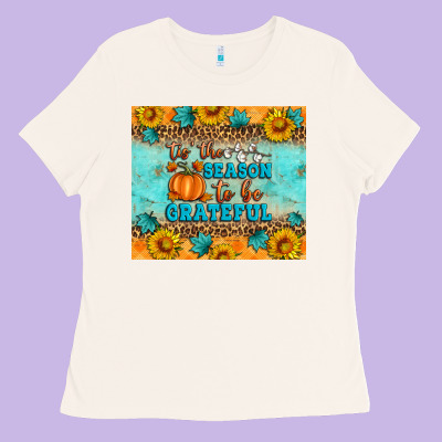Tis' The Season To Be Grateful Ladies Tee Designed By Artiststas