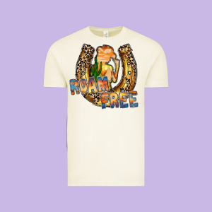 Cowgirl Horseshoe Vintage Tee Designed By Racoondesign