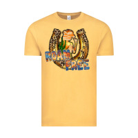 Vintage Mustard cowgirl horseshoe Vintage Tee - RacoonDesign