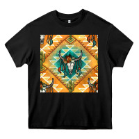 Black native american aztec seamless pattern Heavy Core Tee - BundleAndBundleShop