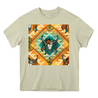Mossy native american aztec seamless pattern Heavy Core Tee - BundleAndBundleShop
