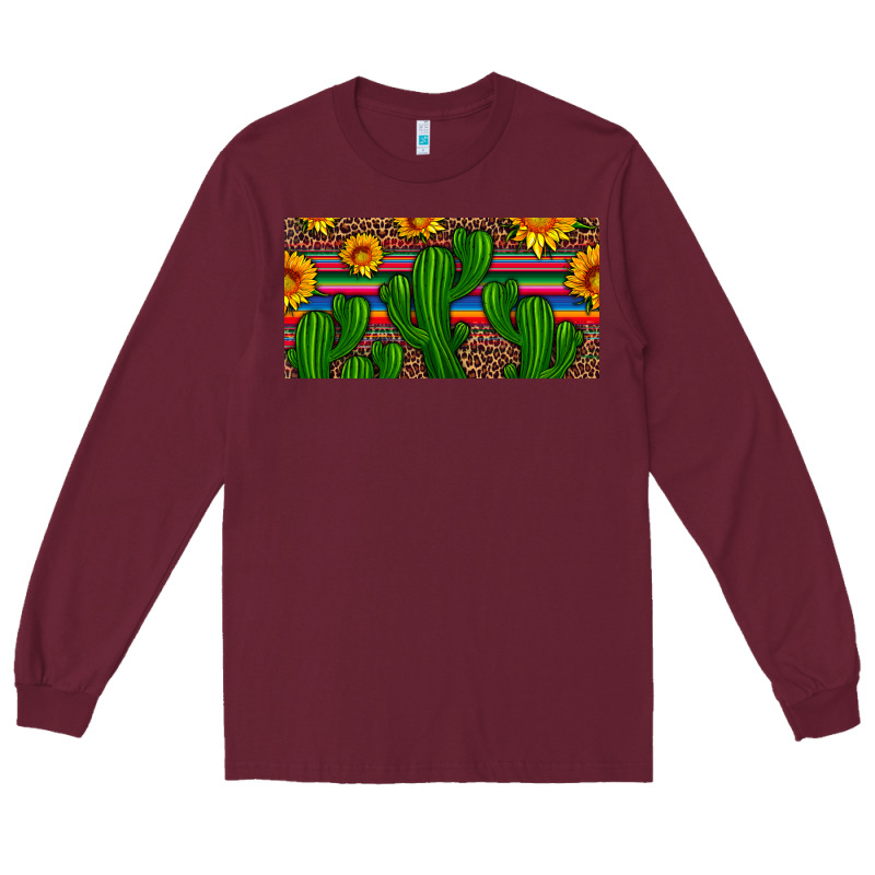 Sunflowers And Cactus License Plate Long Sleeve Tee by Artiststas | Teevron