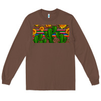 Chestnut sunflowers and cactus license plate Long Sleeve Tee - Artiststas