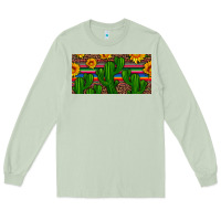 Matcha sunflowers and cactus license plate Long Sleeve Tee - Artiststas