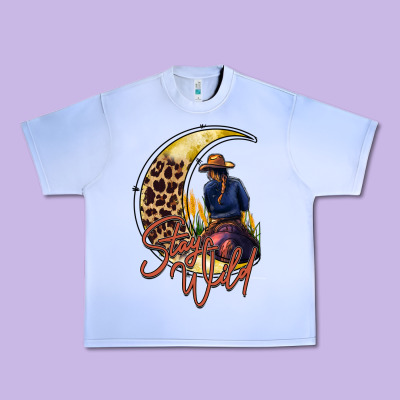 Stay Wild Moon Cowgirl Urban Heavy Tee Designed By Racoondesign