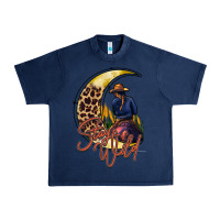 Navy stay wild moon cowgirl Urban Heavy Tee - RacoonDesign