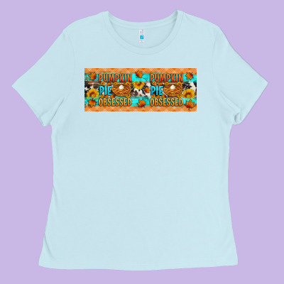 Pumpkin Pie Obsessed Ladies Tee Designed By Artiststas