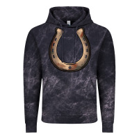 Cloud Black western horseshoe Vintage Hoodie - BarkalooDesign