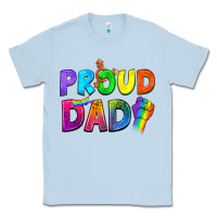 Dusty Blue Western Proud Dad Classic Tee - BundleAndBundleShop
