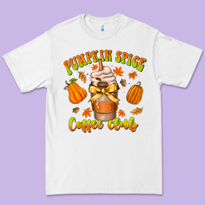 Pumpkin Spice Coffee Club Premium Tee Designed By Cowhidedigitalart