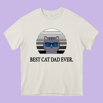 Best Cat Dad Ever Heavy Core Tee Designed By Bettercallsaul