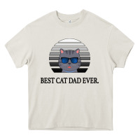 Cream Best Cat Dad Ever Heavy Core Tee - Bettercallsaul