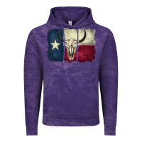 Cloud Purple distressed tesas flag Vintage Hoodie - BarkalooDesign