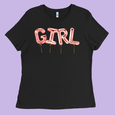 Girl Balloon Ladies Tee Designed By Artiststas