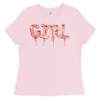 Bubblegum Pink Girl balloon Ladies Tee - Artiststas