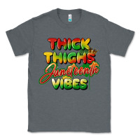 Charcoal Heather thick thighs juneteenth vibes Classic Tee - FaDigitalArtStudio