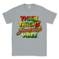 Heather Grey thick thighs juneteenth vibes Classic Tee - FaDigitalArtStudio