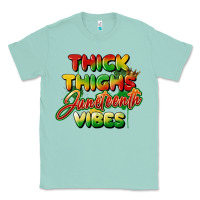 Seafoam thick thighs juneteenth vibes Classic Tee - FaDigitalArtStudio