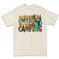 Bone Weekends Coffee And Camping Premium Tee - CowhideDigitalArt