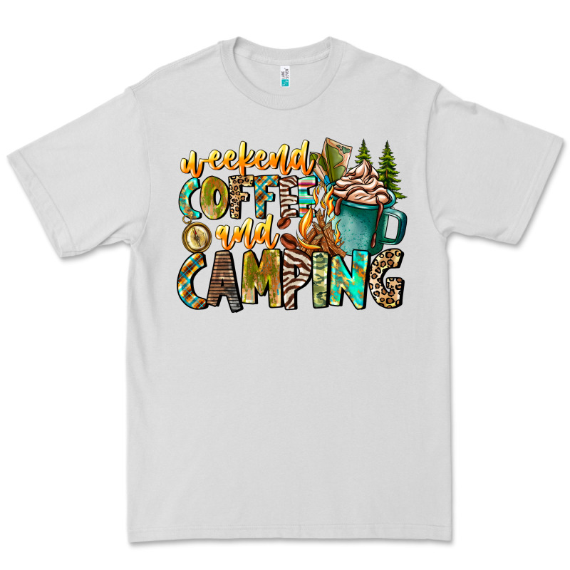 Weekends Coffee And Camping Premium Tee by CowhideDigitalArt | Teevron