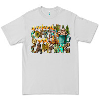 Dove Grey Weekends Coffee And Camping Premium Tee - CowhideDigitalArt