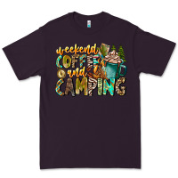 Plum Weekends Coffee And Camping Premium Tee - CowhideDigitalArt