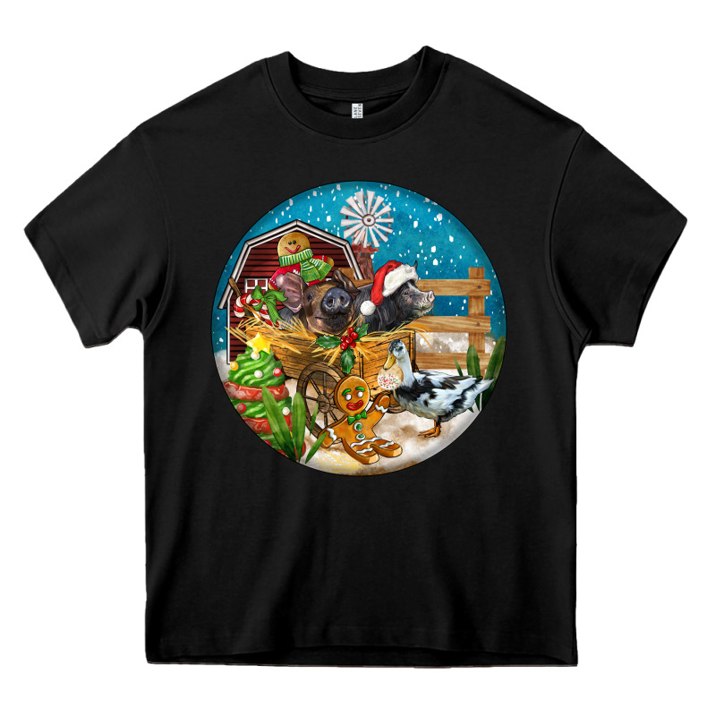 Christmas  Farm Animals Heavy Core Tee by FaDigitalArtStudio | Teevron
