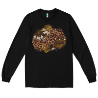 Black leopard cowhide glitter patches Long Sleeve Tee - Artiststas