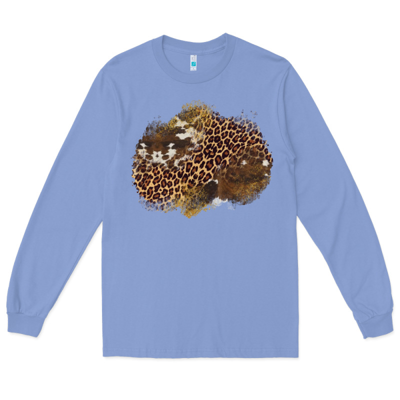 Leopard Cowhide Glitter Patches Long Sleeve Tee by Artiststas | Teevron