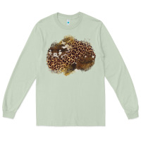 Matcha leopard cowhide glitter patches Long Sleeve Tee - Artiststas