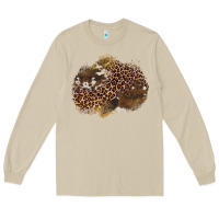 Mushroom leopard cowhide glitter patches Long Sleeve Tee - Artiststas