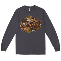 Smoke leopard cowhide glitter patches Long Sleeve Tee - Artiststas