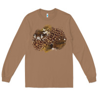 Toasted Coconut leopard cowhide glitter patches Long Sleeve Tee - Artiststas