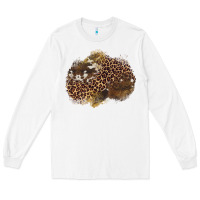 White leopard cowhide glitter patches Long Sleeve Tee - Artiststas