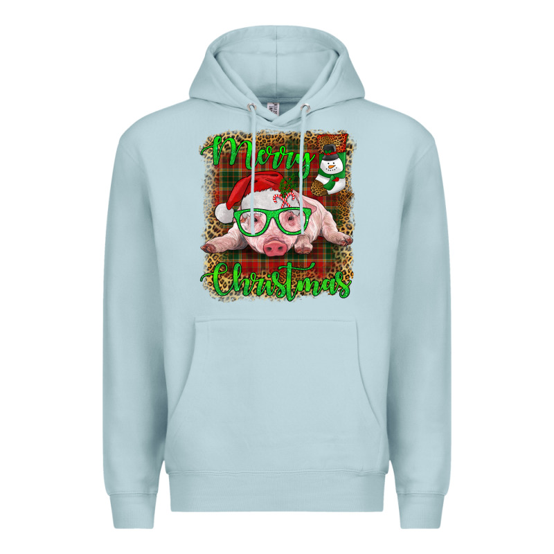 Merry Christmas Baby Pig Premium Hoodie by RanaPortraitStore | Teevron