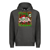 Charcoal Heather merry christmas baby pig Premium Hoodie - RanaPortraitStore