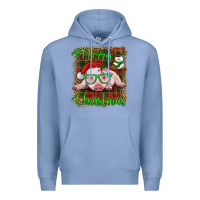 Colony Blue merry christmas baby pig Premium Hoodie - RanaPortraitStore