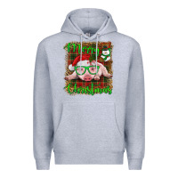 Heather Grey merry christmas baby pig Premium Hoodie - RanaPortraitStore