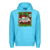 Ocean Blue merry christmas baby pig Premium Hoodie - RanaPortraitStore