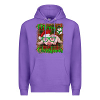 Purple merry christmas baby pig Premium Hoodie - RanaPortraitStore