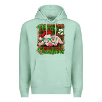 Seafoam merry christmas baby pig Premium Hoodie - RanaPortraitStore