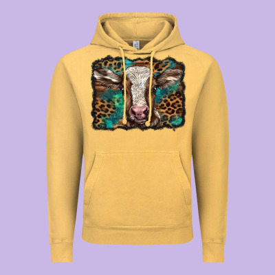Christmas Background Baby Calf Vintage Hoodie Designed By Barkaloodesign