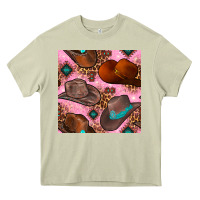 Mossy western cowboy hat seamless pattern Heavy Core Tee - BundleAndBundleShop