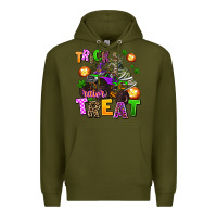 Army Green trick rawr treat Premium Hoodie - AdoDesignShop