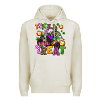 Oatmeal Heather trick rawr treat Premium Hoodie - AdoDesignShop