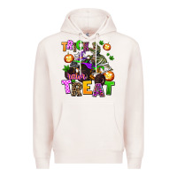Pale Pink trick rawr treat Premium Hoodie - AdoDesignShop