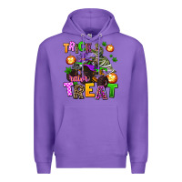 Purple trick rawr treat Premium Hoodie - AdoDesignShop