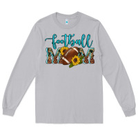 Moon Dust western leopard camouflage sunflowers  glitter mom football Long Sleeve Tee - Artiststas