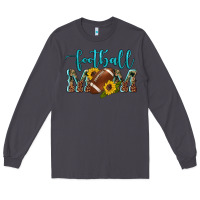 Smoke western leopard camouflage sunflowers  glitter mom football Long Sleeve Tee - Artiststas