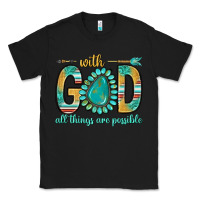 Black with god all things are possible with turquoise gemstone bbs Classic Tee - BundleAndBundleShop